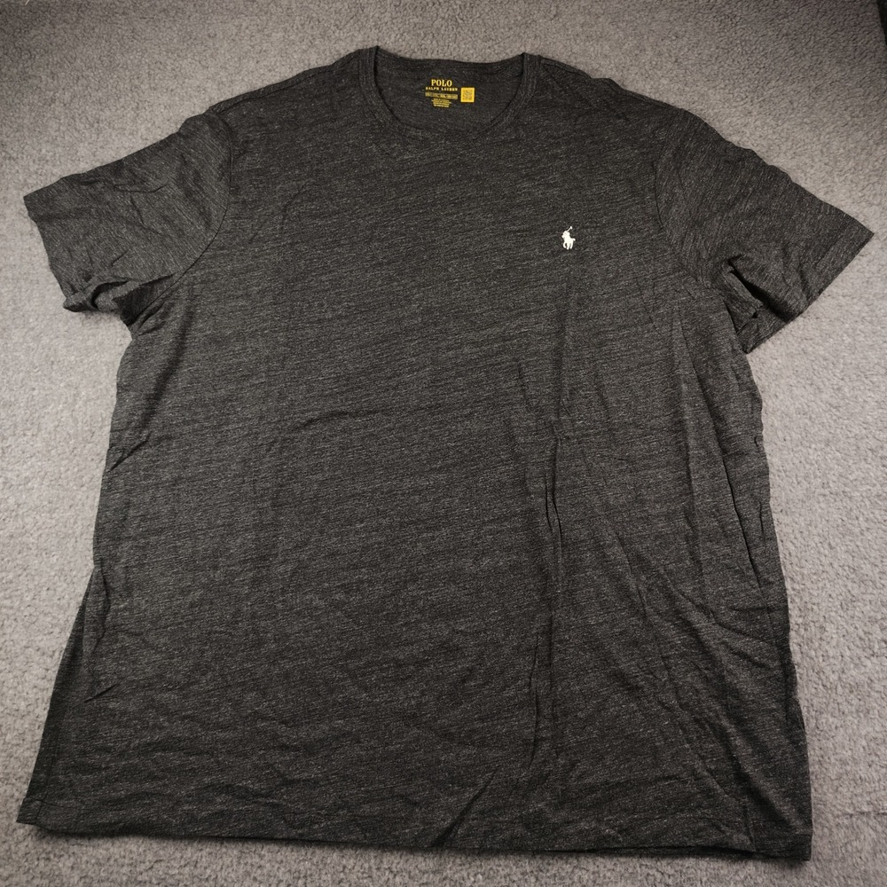 Polo Cotton T-Shirt Mens 3XLT Tall Grey Short Sleeve Pony Logo EUC